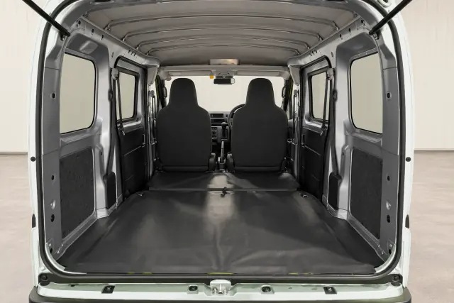 The rear hatch open